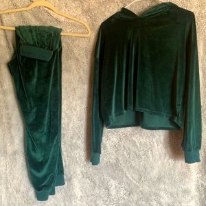 Green sweat suit